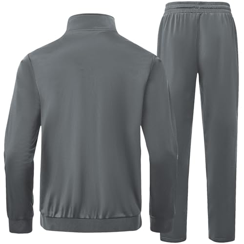 Men's 2 Piece Track Suit Full Zip Jogging Set