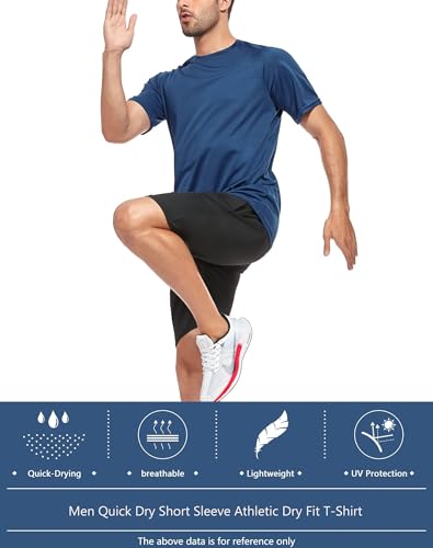 Men's Mesh Workout Shirt Quick Dry Athletic T-Shirt