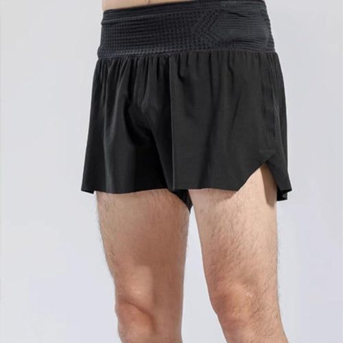 ASWRTYJO Men's Trail Running Shorts Quick Dry Inner Liner Anti-Ride Marathon Training with Waist Pocket