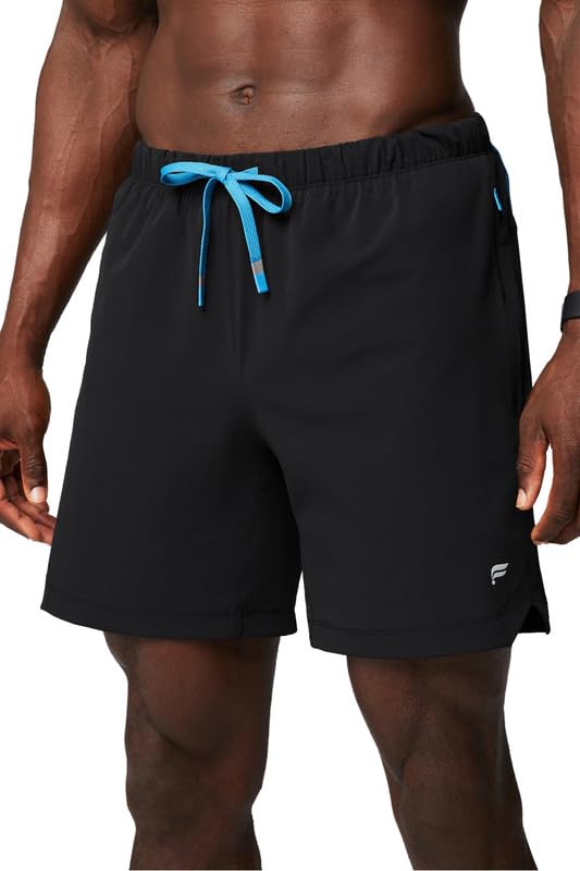 Fabletics Men's The One Short (Unlined), Training, Swimming, Lightweight, Quick-Dry, Zip Pocket, Stretch Woven