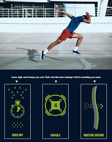 Men's Mesh Workout Shirt Quick Dry Athletic T-Shirt