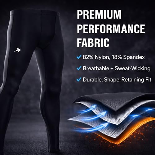 Men's Compression Workout Running Tights