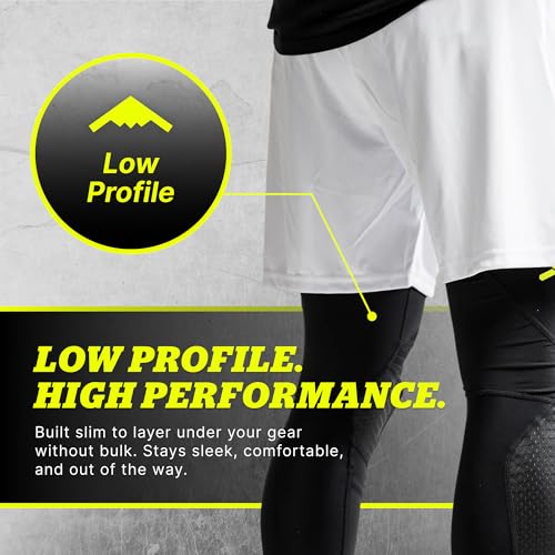Men's Compression Soccer Leggings with Shin Pockets