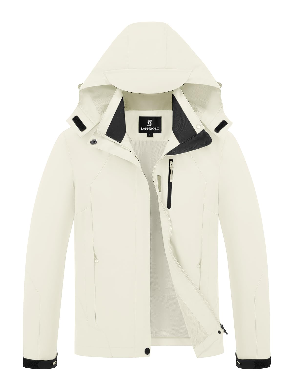 Womens Waterproof Rain jacket Lightweight Raincoat with Removable Hood