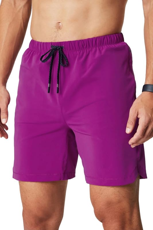 Fabletics Men's The One Short (Unlined), Training, Swimming, Lightweight, Quick-Dry, Zip Pocket, Stretch Woven