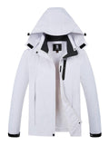 Womens Waterproof Rain jacket Lightweight Raincoat with Removable Hood