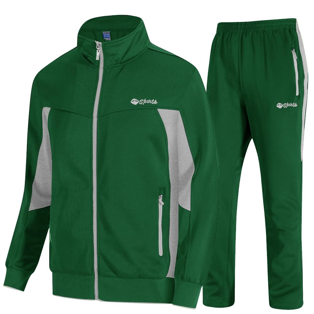 Men's 2 Piece Tracksuit Full Zip Athletic Jogging Set