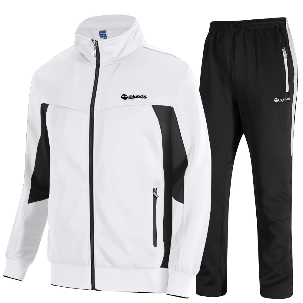 Men's 2 Piece Tracksuit Full Zip Athletic Jogging Set