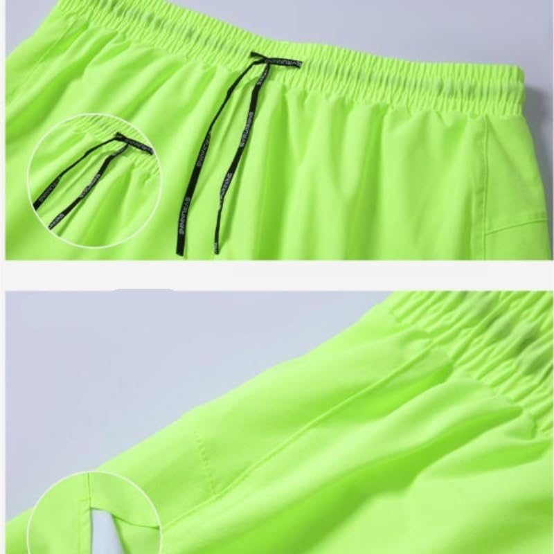 ASWRTYJO Men's 2 in 1 Running Shorts Quick Dry Lined Athletic for Gym Training Squat Track Sports