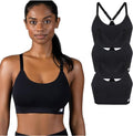 Women's 3 Pack Seamless Sports Bras with Removable Pads