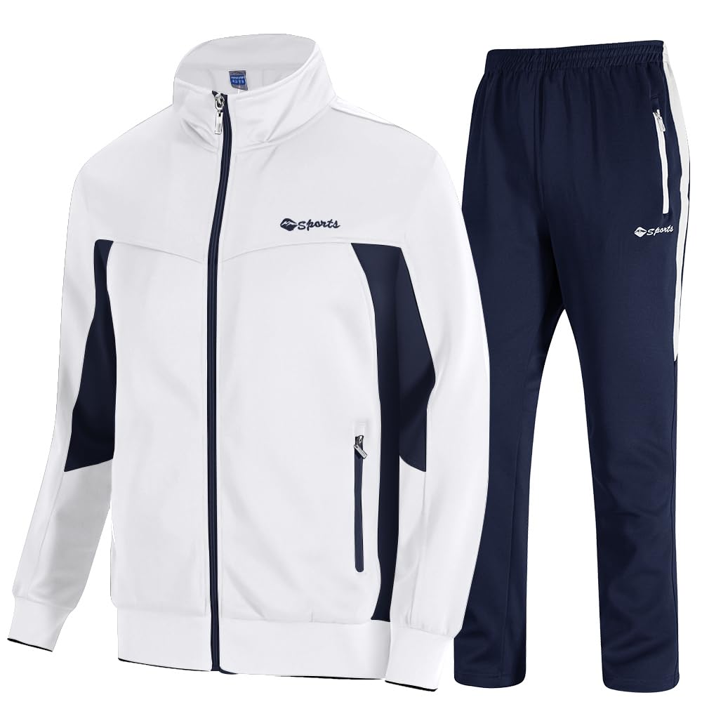 Men's 2 Piece Tracksuit Full Zip Athletic Jogging Set