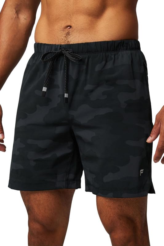 Fabletics Men's The One Short (Unlined), Training, Swimming, Lightweight, Quick-Dry, Zip Pocket, Stretch Woven