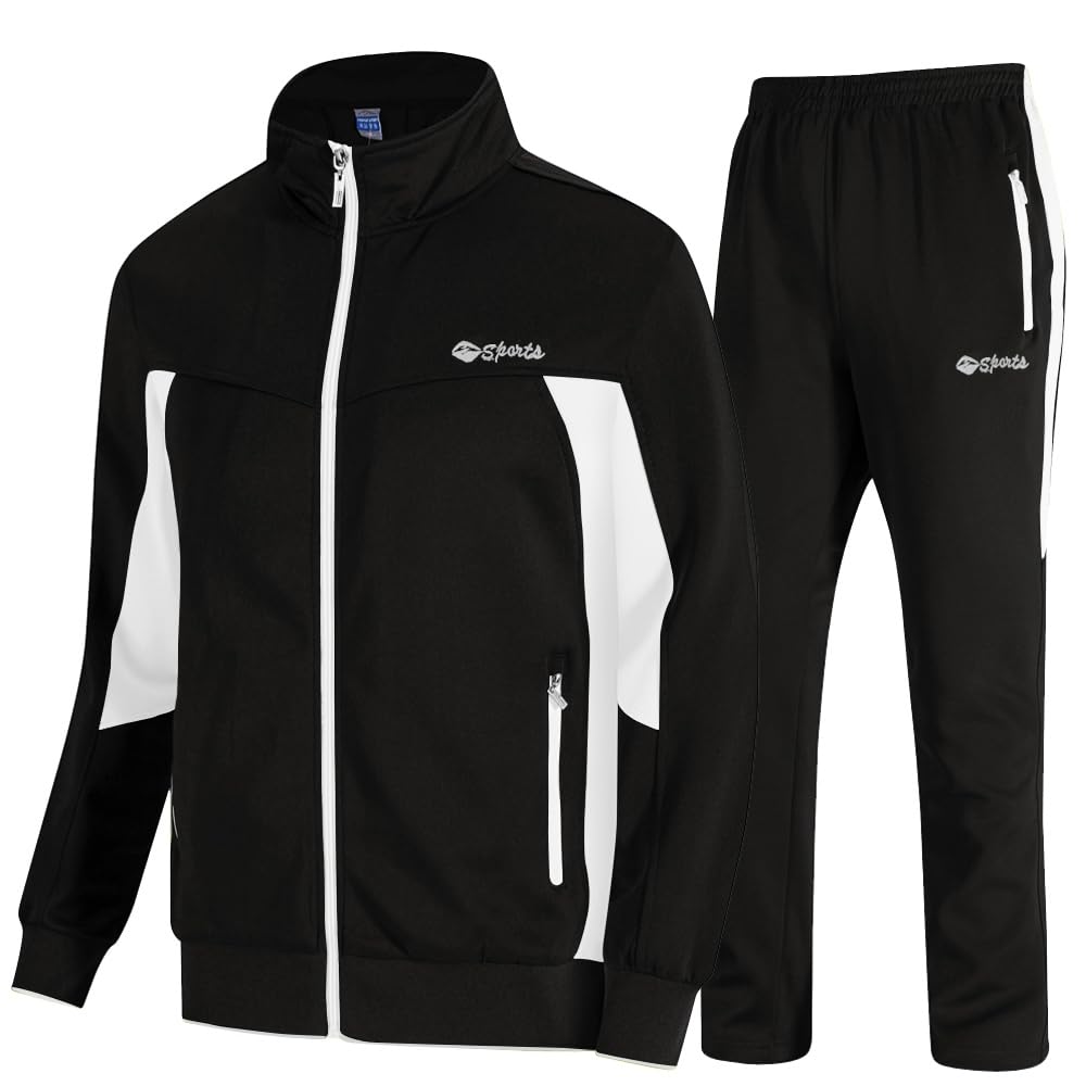 Men's 2 Piece Tracksuit Full Zip Athletic Jogging Set