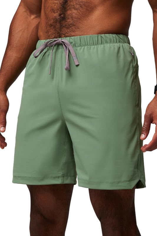 Fabletics Men's The One Short (Unlined), Training, Swimming, Lightweight, Quick-Dry, Zip Pocket, Stretch Woven