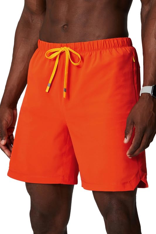 Fabletics Men's The One Short (Unlined), Training, Swimming, Lightweight, Quick-Dry, Zip Pocket, Stretch Woven