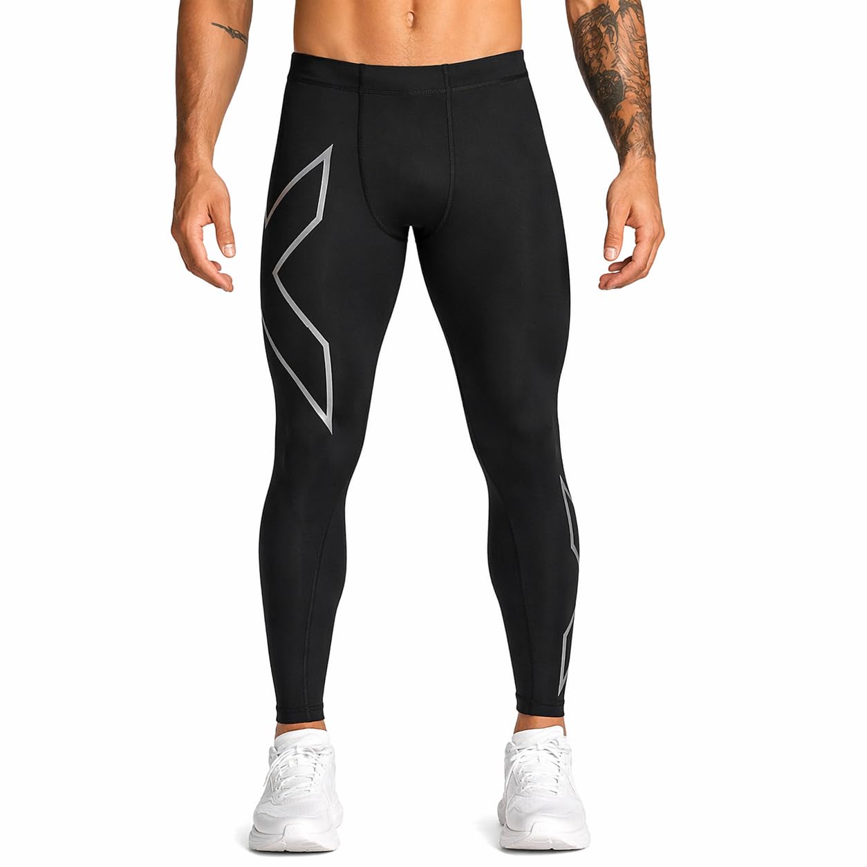 2XU Men’s Core Compression Tights, Fitness Clothing Pants for Running, Training & Gym, PWX Stretch Legging