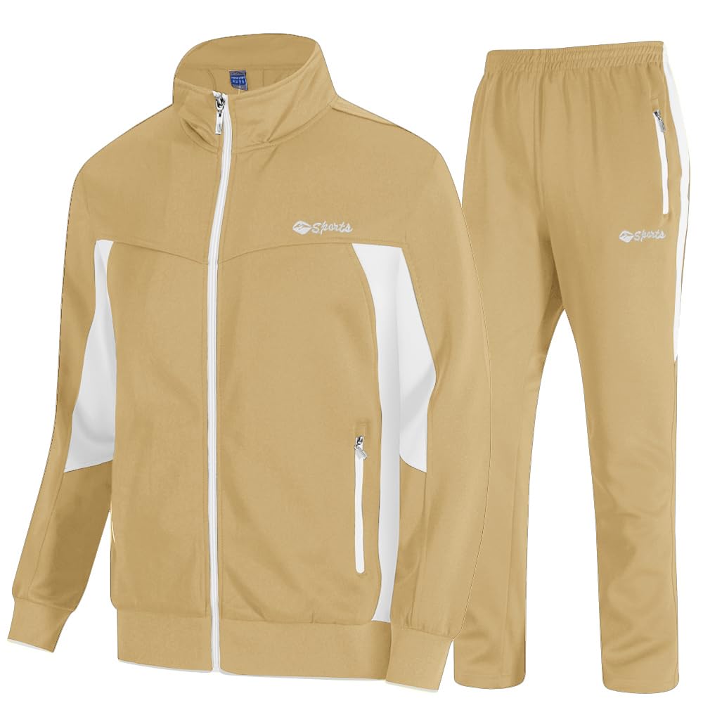Men's 2 Piece Tracksuit Full Zip Athletic Jogging Set