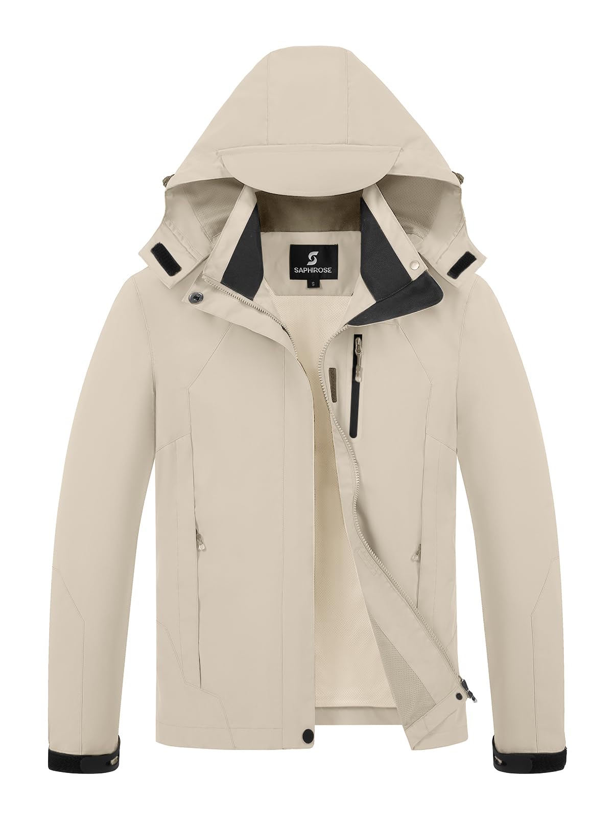 Womens Waterproof Rain jacket Lightweight Raincoat with Removable Hood