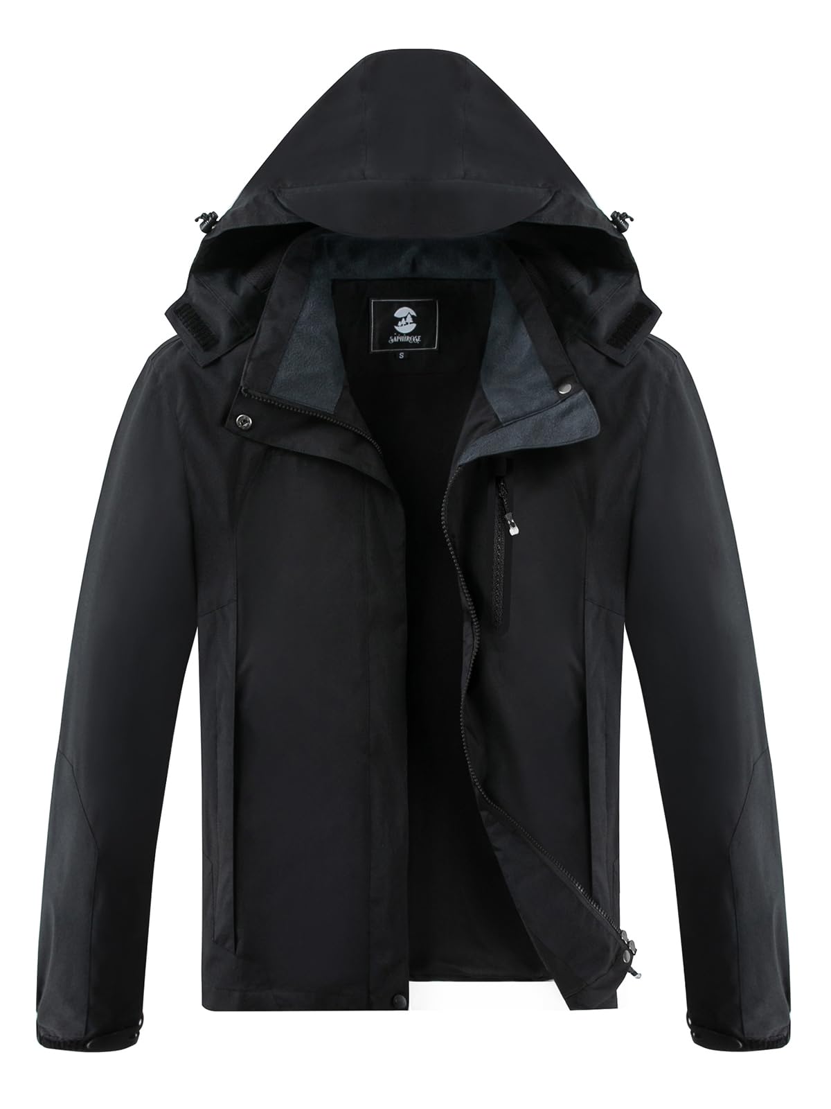 Womens Waterproof Rain jacket Lightweight Raincoat with Removable Hood