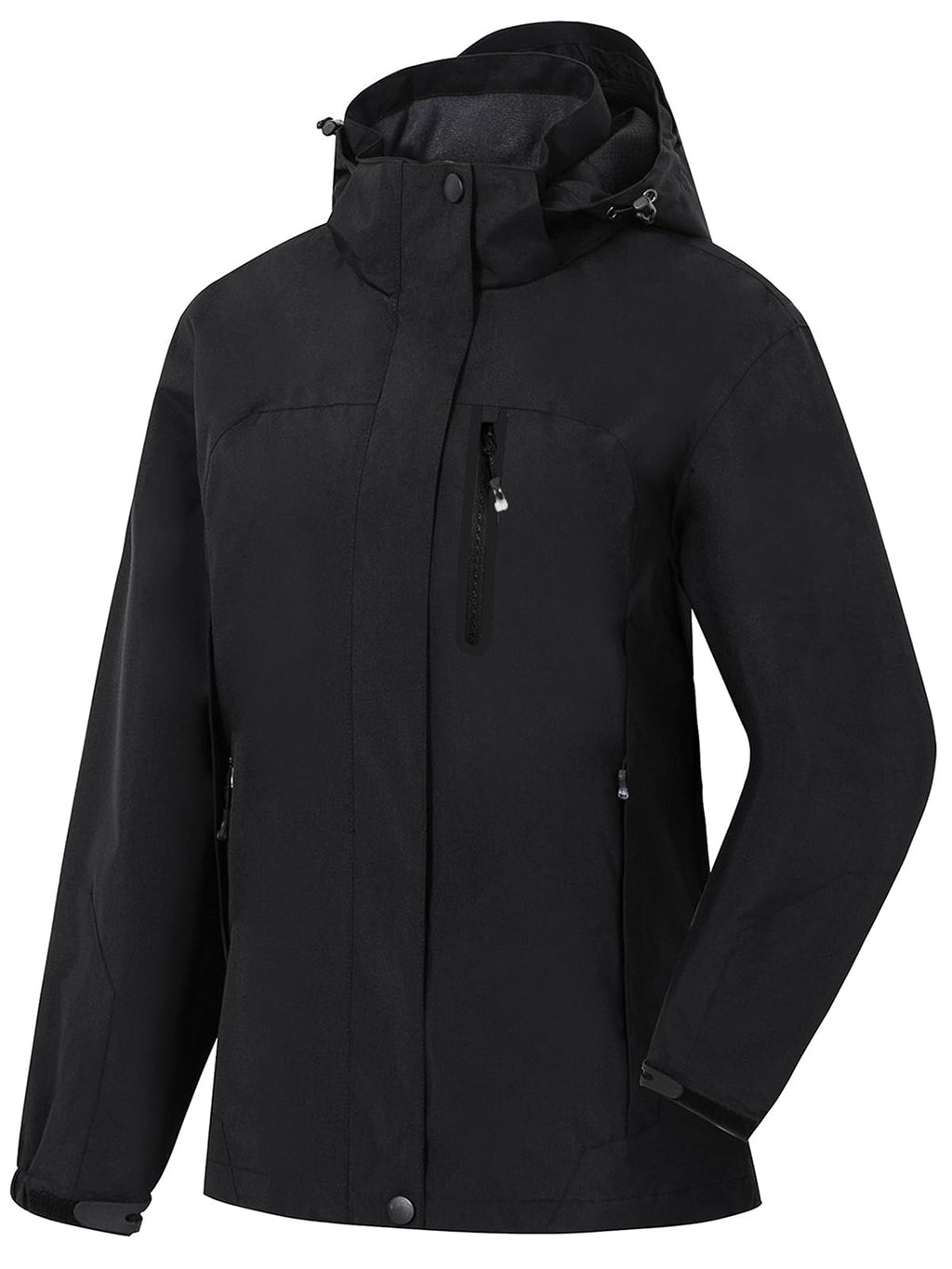 Womens Waterproof Rain jacket Lightweight Raincoat with Removable Hood