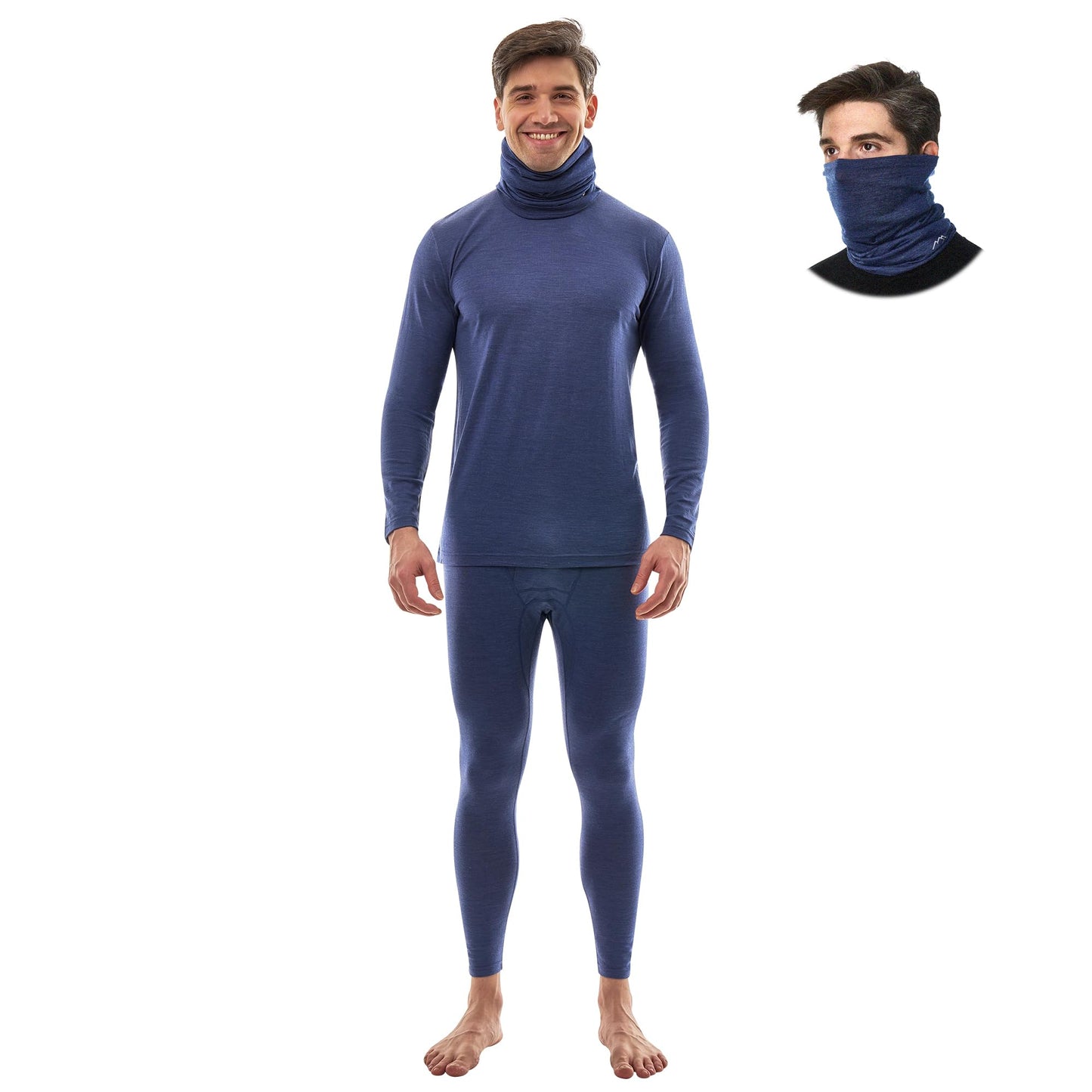 Men's Merino Wool Base Layer Set Thermal Underwear