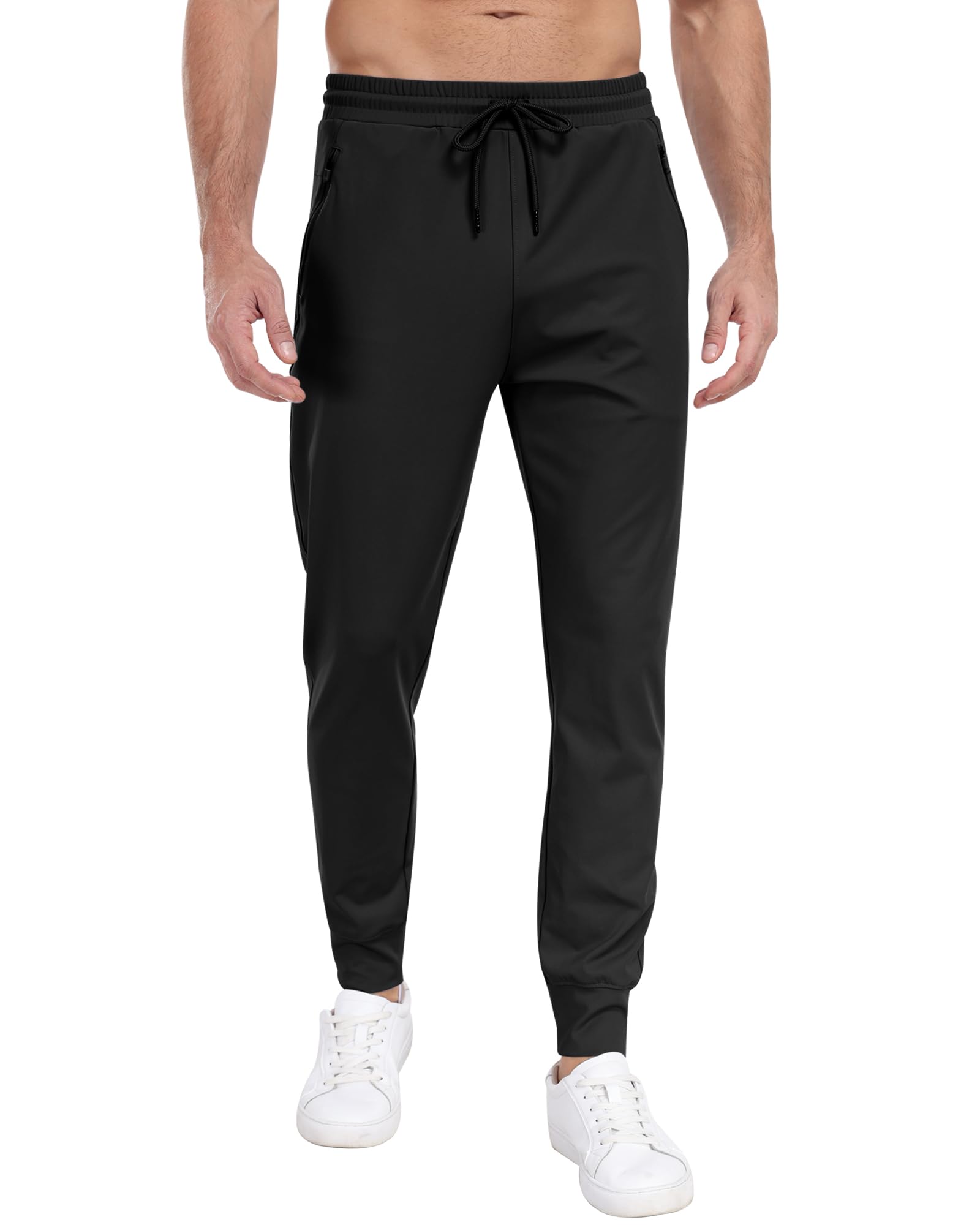 PARISDIARY 3 Pack Men's Sweatpants with Zipper Pockets,Workout Gym Traning Track Joggers Pants for Men Running Jogging Pants