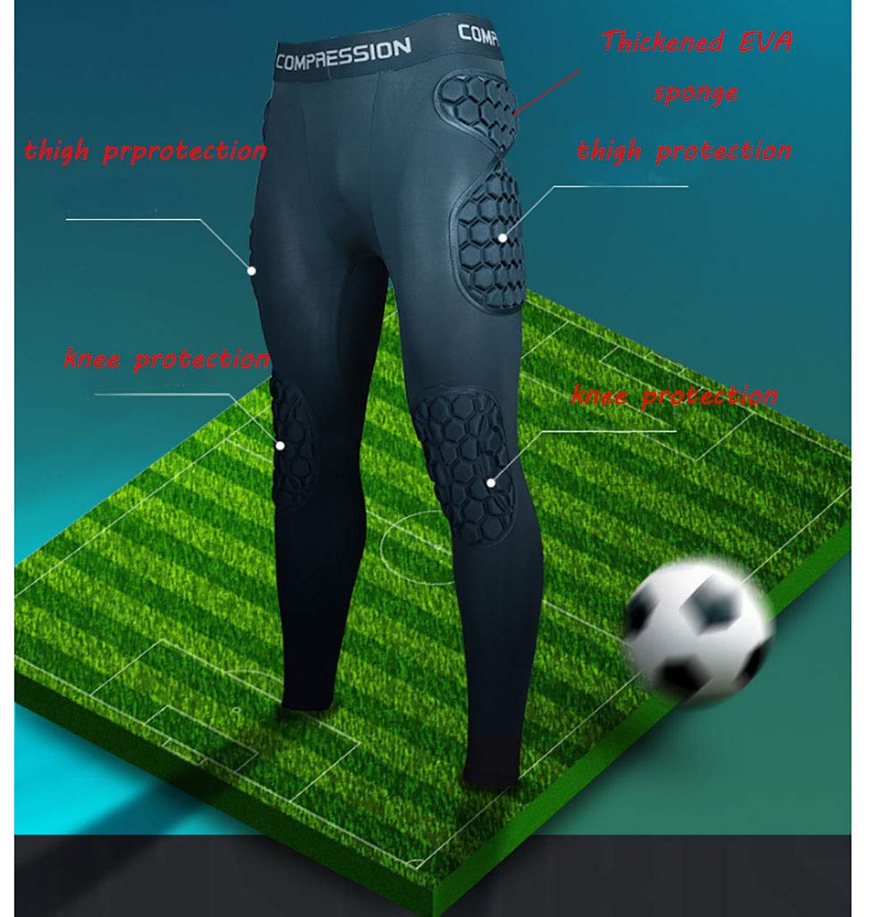 Jellybro Mens Padded Compression Pants Football Girdles Athletic Leggings for Soccer Basketball Paintball Hockey