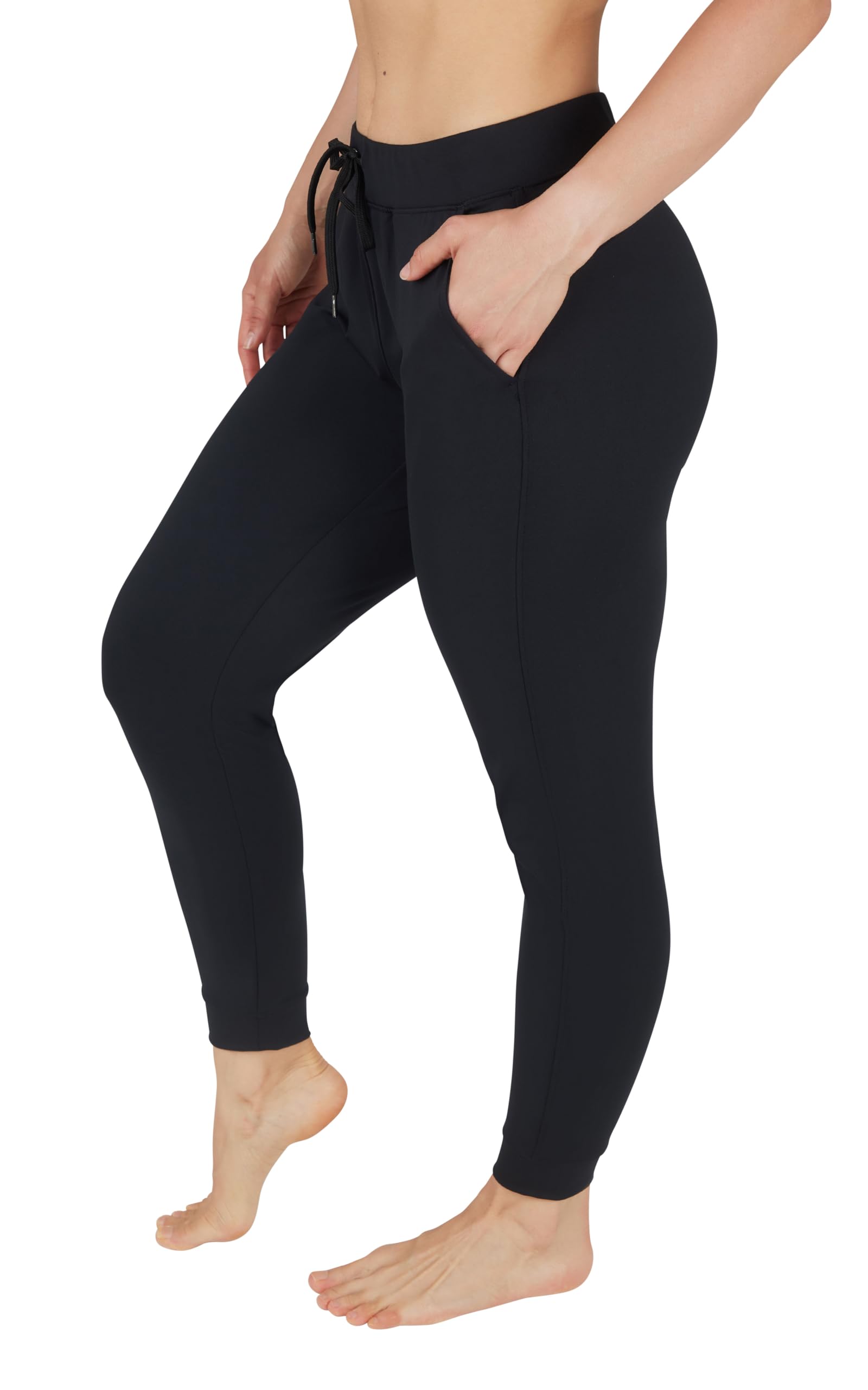 90 Degree By Reflex Womens High Waisted Jogger Lightweight Athletic Lounge Workout Pants with Pocket and Drawstring