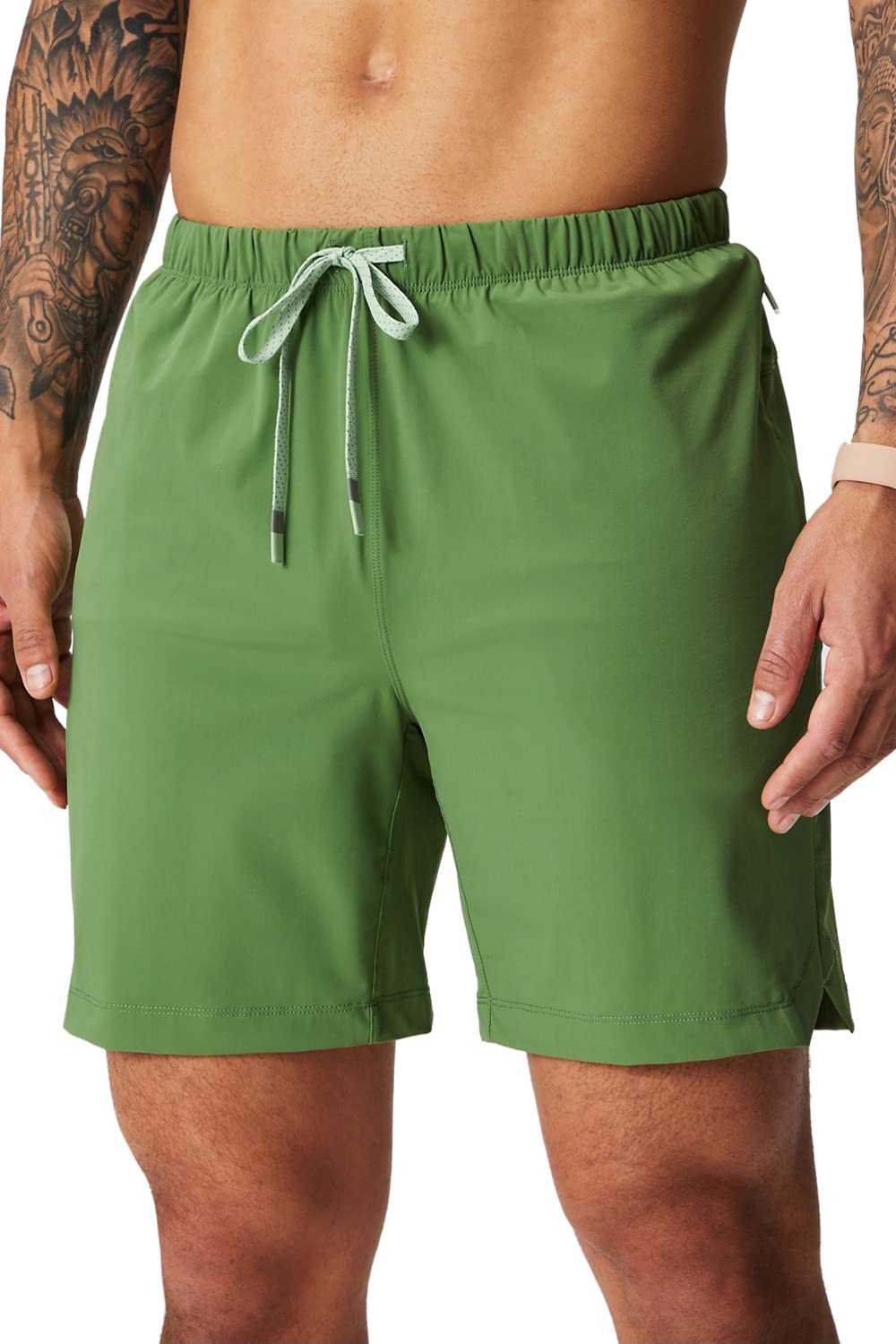 Fabletics Men's The One Short (Unlined), Training, Swimming, Lightweight, Quick-Dry, Zip Pocket, Stretch Woven
