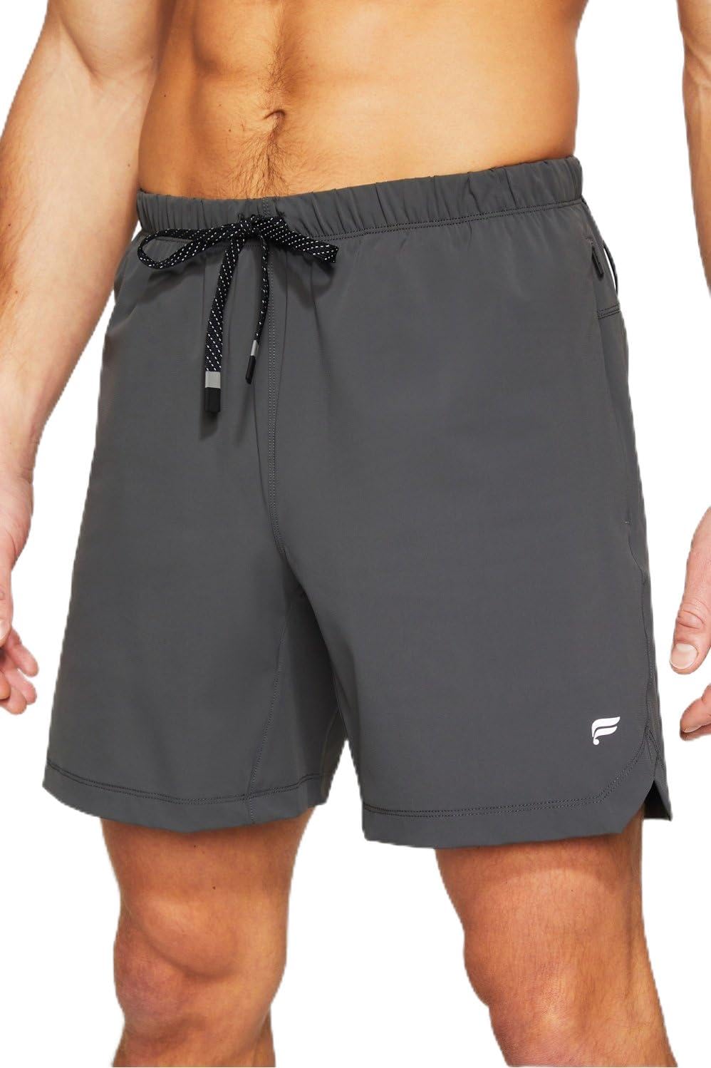 Fabletics Men's The One Short (Unlined), Training, Swimming, Lightweight, Quick-Dry, Zip Pocket, Stretch Woven