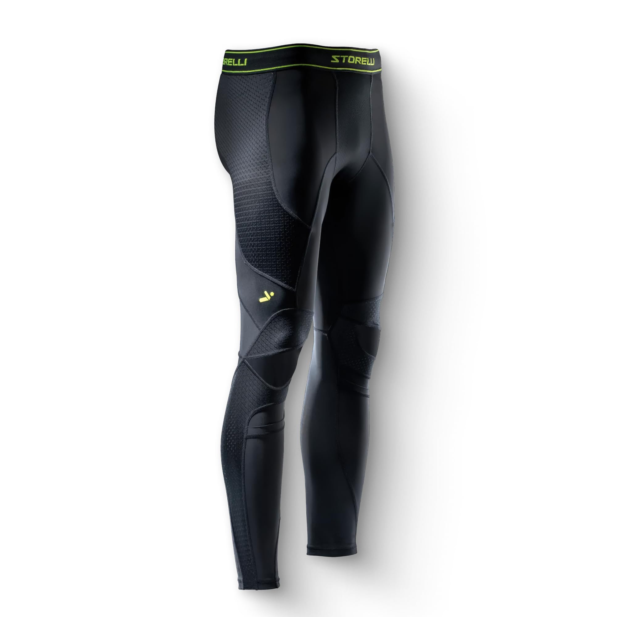 Storelli Men's BodyShield NoBurn Turf Burn Leggings, Compression Soccer Leggings Protection with Shin Guard Pockets