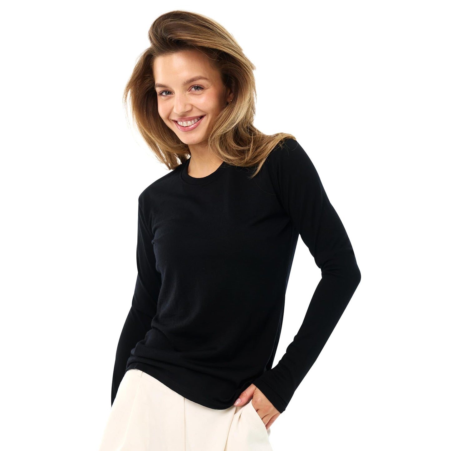 Women's Merino Wool Thermal Base Layer Shirt