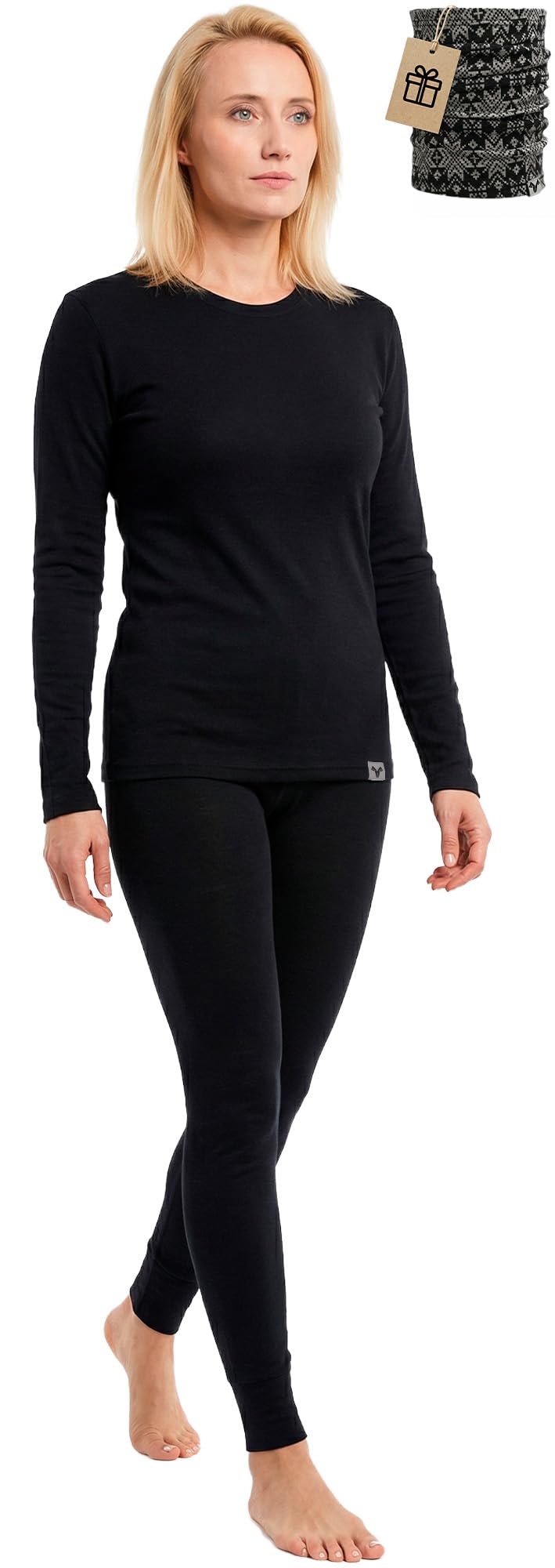 MERINNOVATION Merino Wool Base Layer Set for Women 100% Merino Wool Thermal Underwear Sets Lite - Midweight Top Tank Bottom