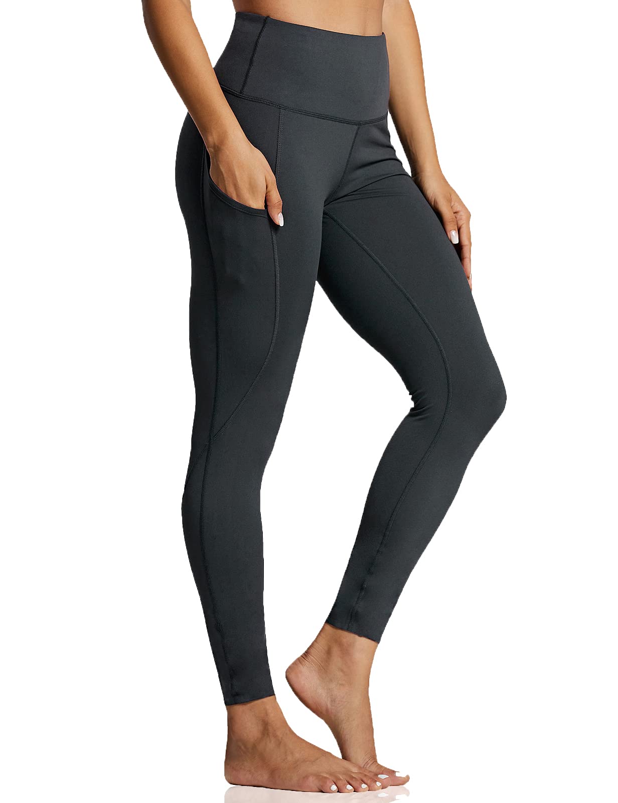 ZUTY 7/8 Workout Leggings for Women High Waisted Leggings with Pockets Squat Proof Yoga Ankle Leggings Plus Size 25"