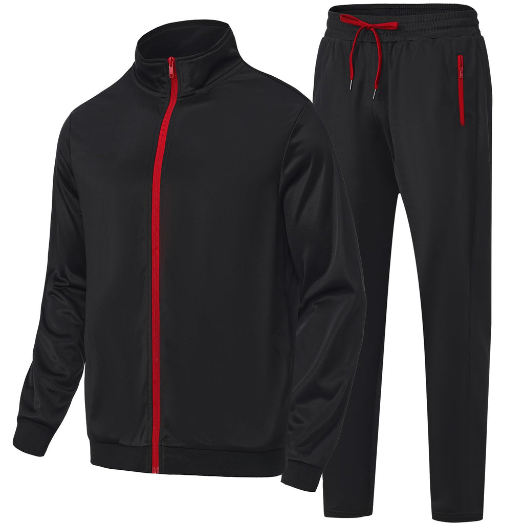 Men's 2 Piece Track Suit Full Zip Jogging Set