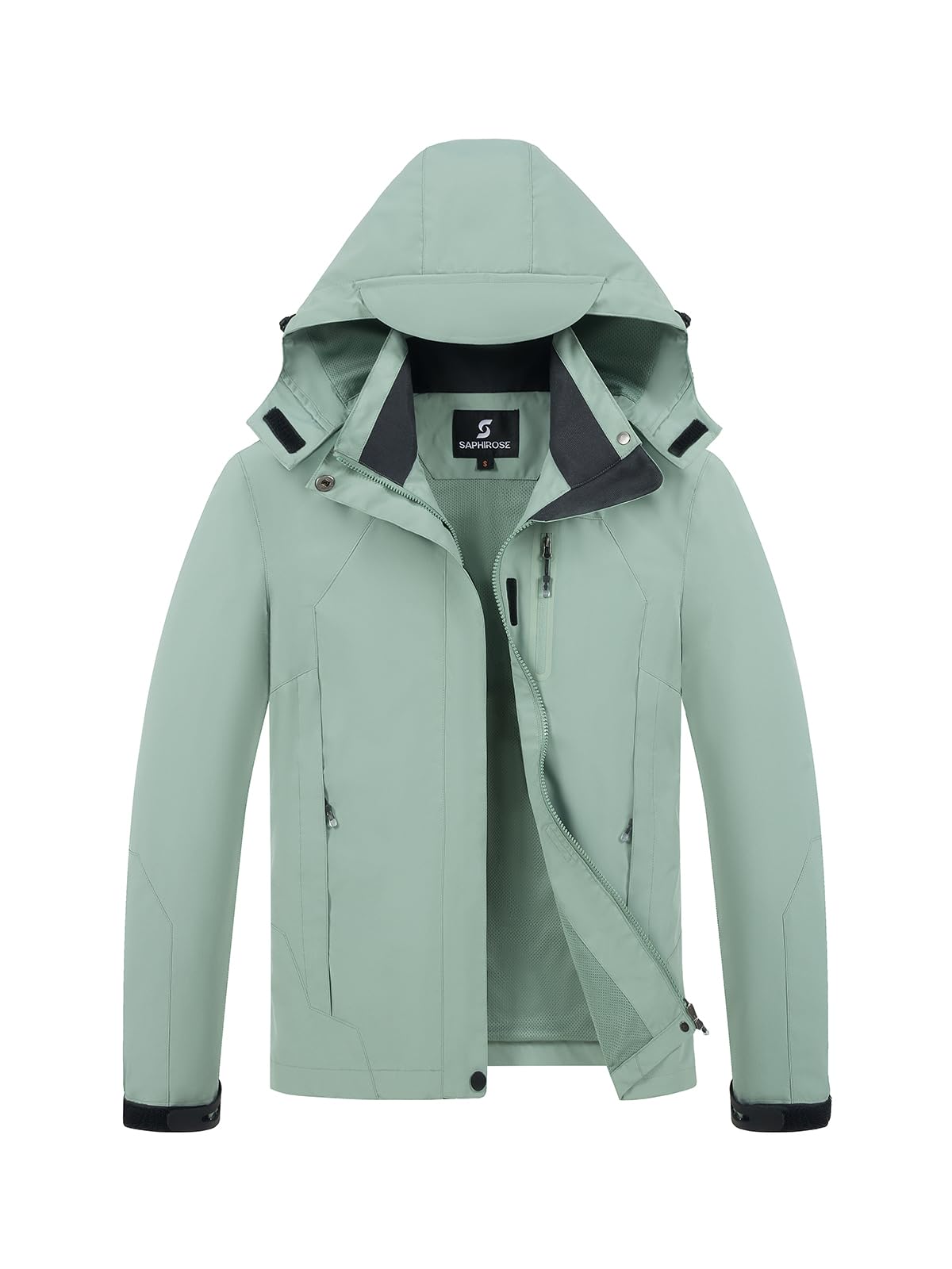 Womens Waterproof Rain jacket Lightweight Raincoat with Removable Hood