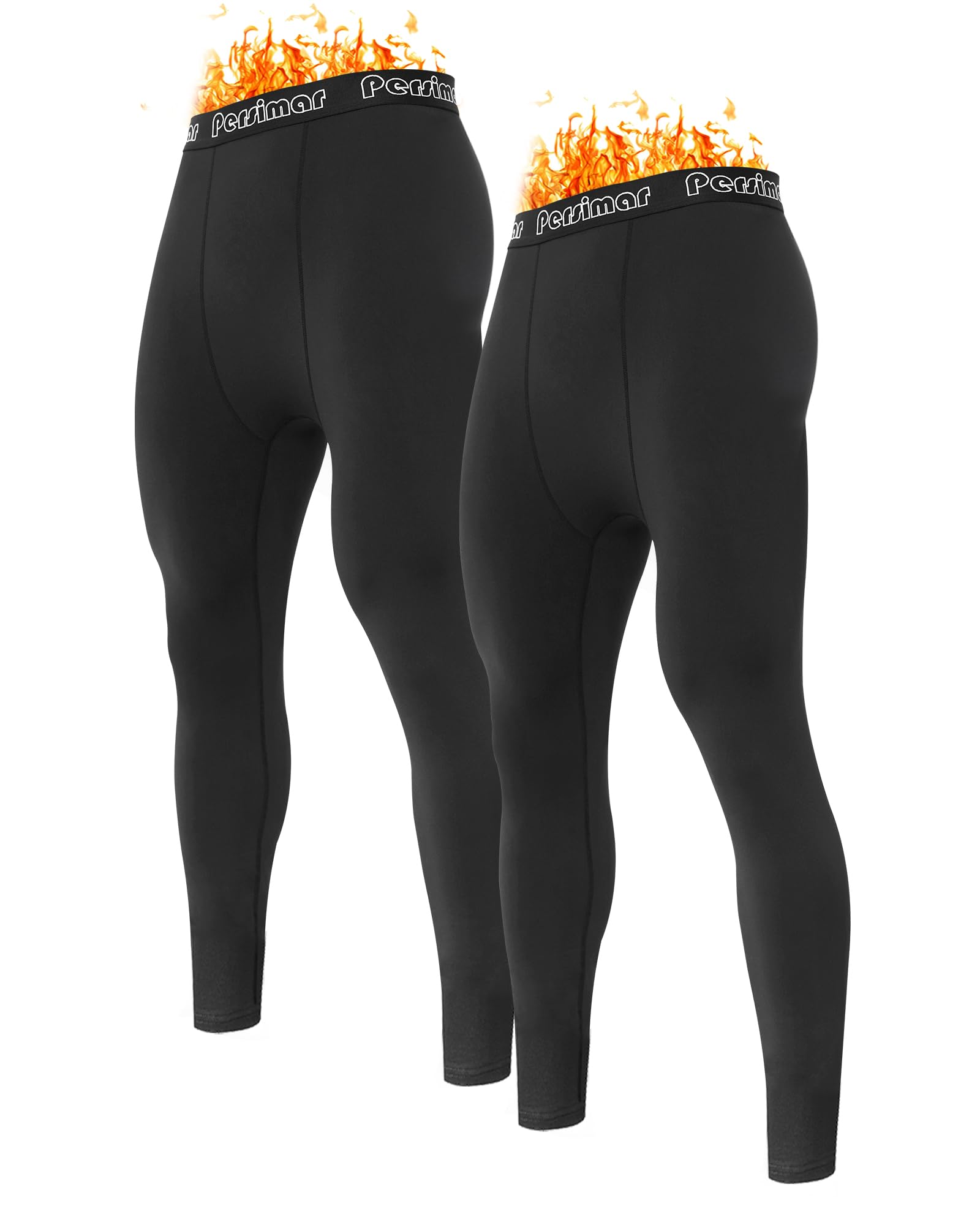 persimar Upgraded Thermal Underwear for Men Long Johns Set for Cold Weather Base Layer Top & Bottom with Fleece Lined