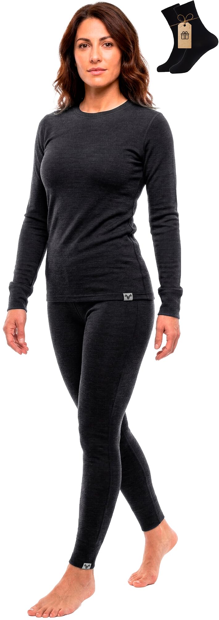 MERINNOVATION Merino Wool Base Layer Set for Women 100% Merino Wool Thermal Underwear Sets Lite - Midweight Top Tank Bottom