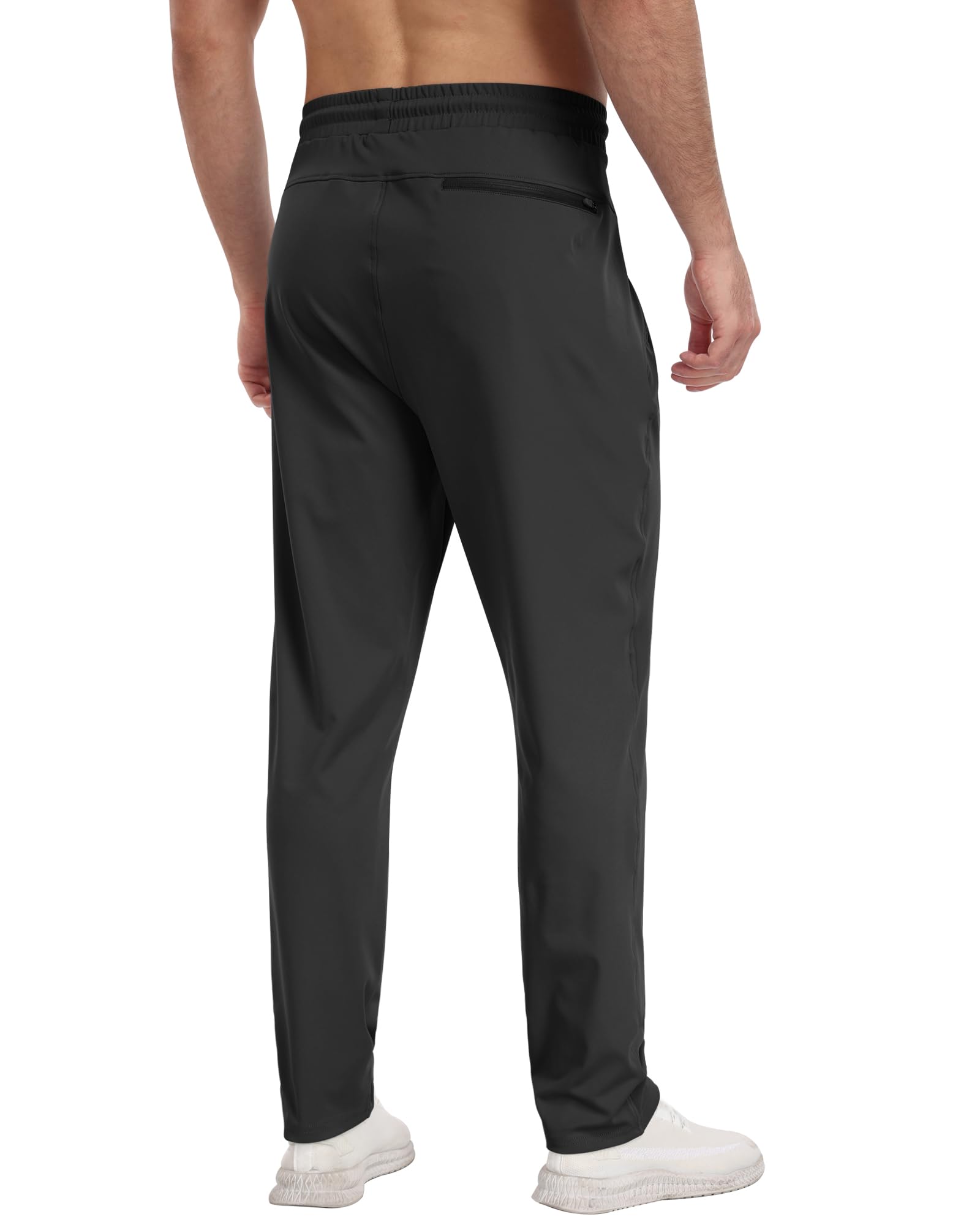 PARISDIARY 3 Pack Mens Athletic Sweatpants with Zipper Pockets,Workout Gym Joggers Pants for Men Running Jogging Pants