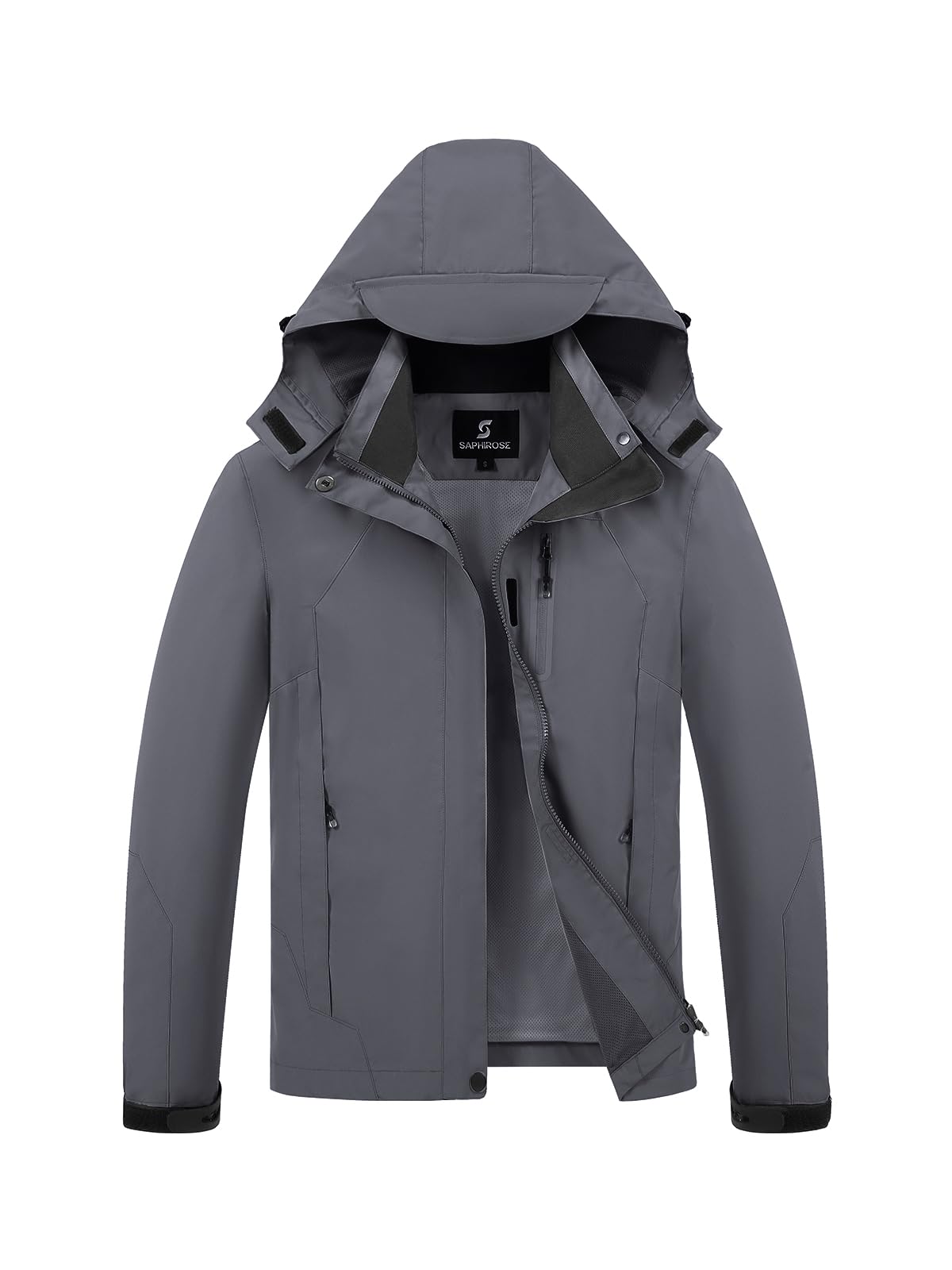 Womens Waterproof Rain jacket Lightweight Raincoat with Removable Hood