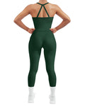 Women's 2 Piece Workout Set Halter Tank & Pocket Leggings