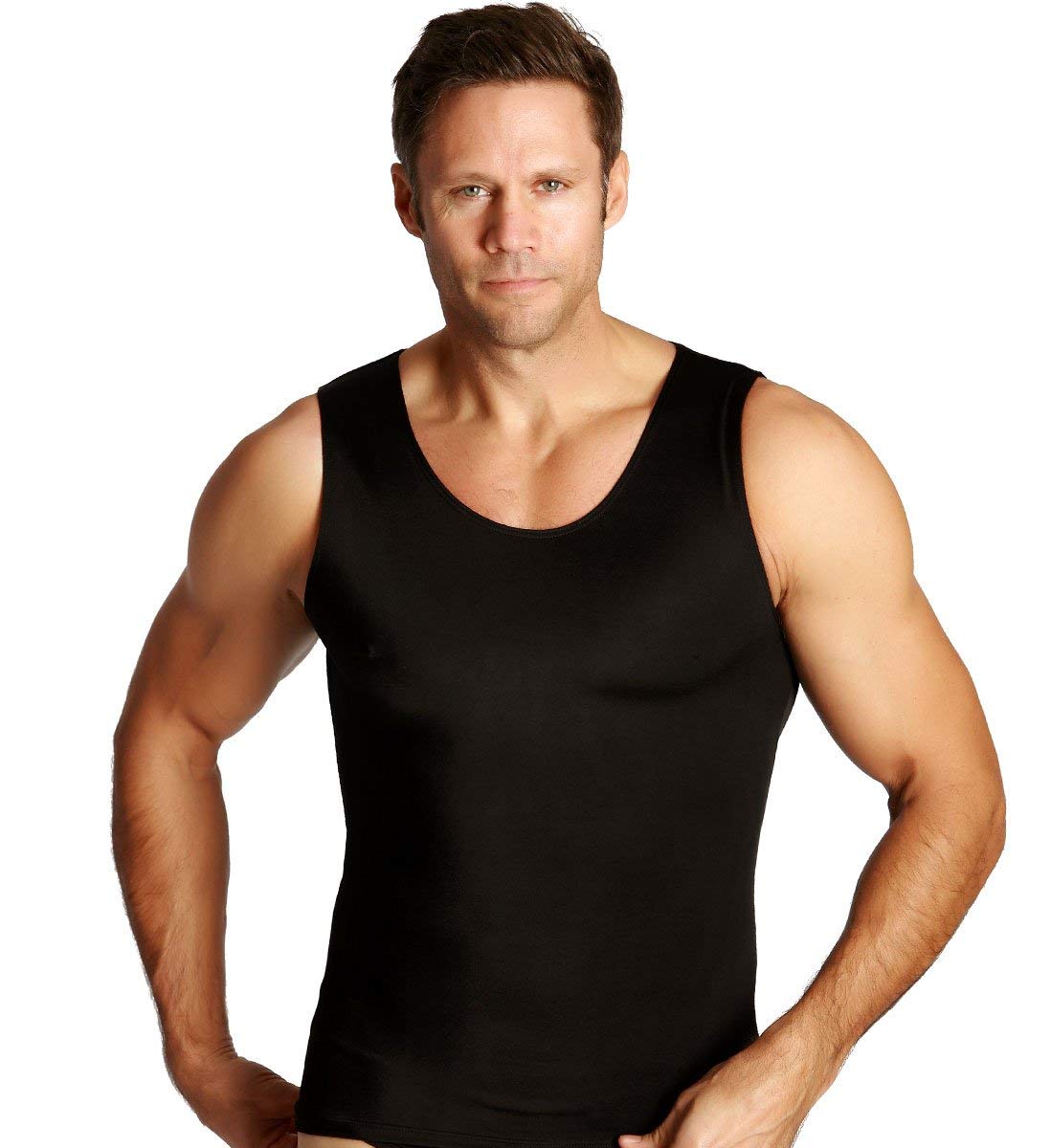 Insta Slim ISPRO Slimming Muscle Tank Top Shapewear Compression Shirt for Men (Made in The USA)