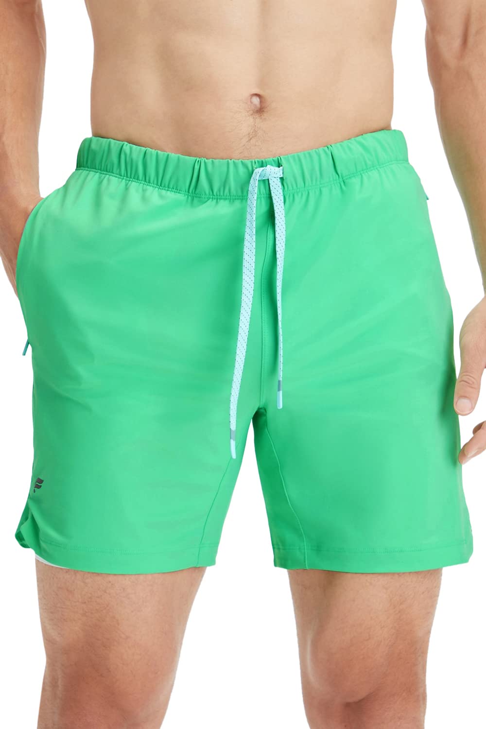 Fabletics Men's The One Short (Unlined), Training, Swimming, Lightweight, Quick-Dry, Zip Pocket, Stretch Woven