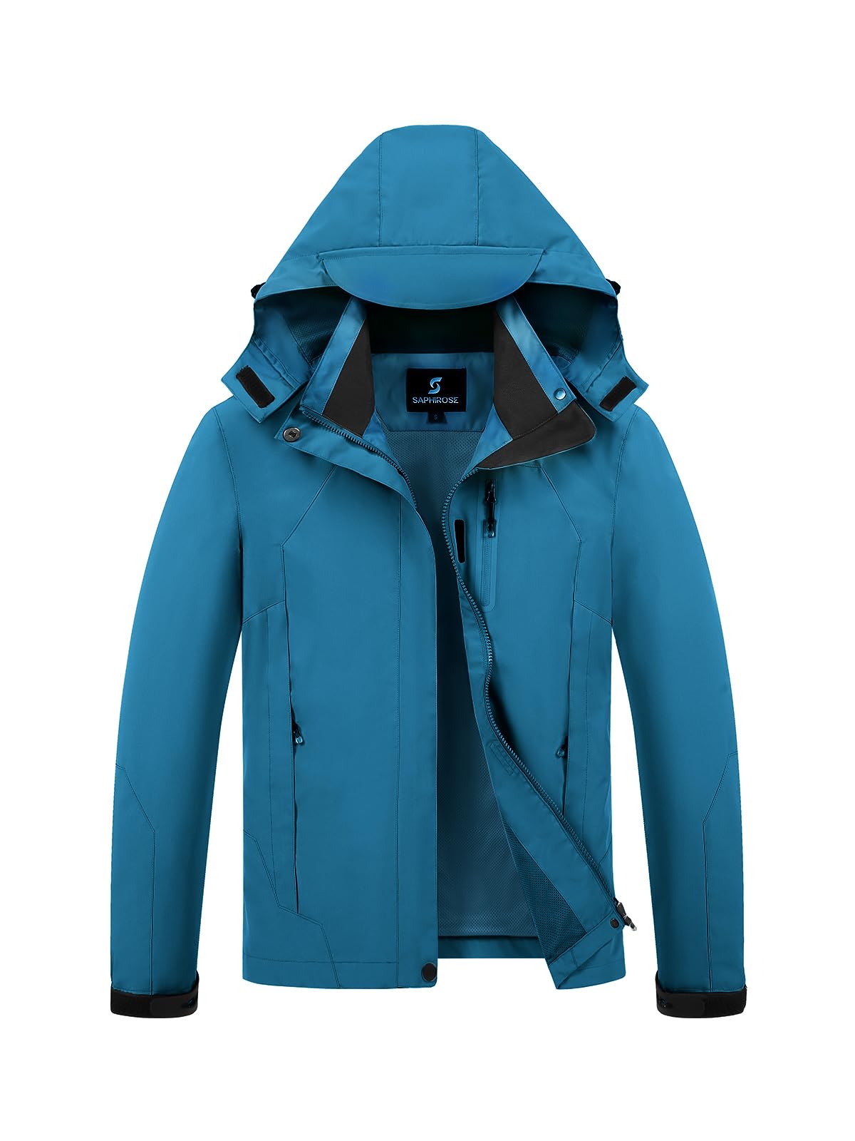 Womens Waterproof Rain jacket Lightweight Raincoat with Removable Hood