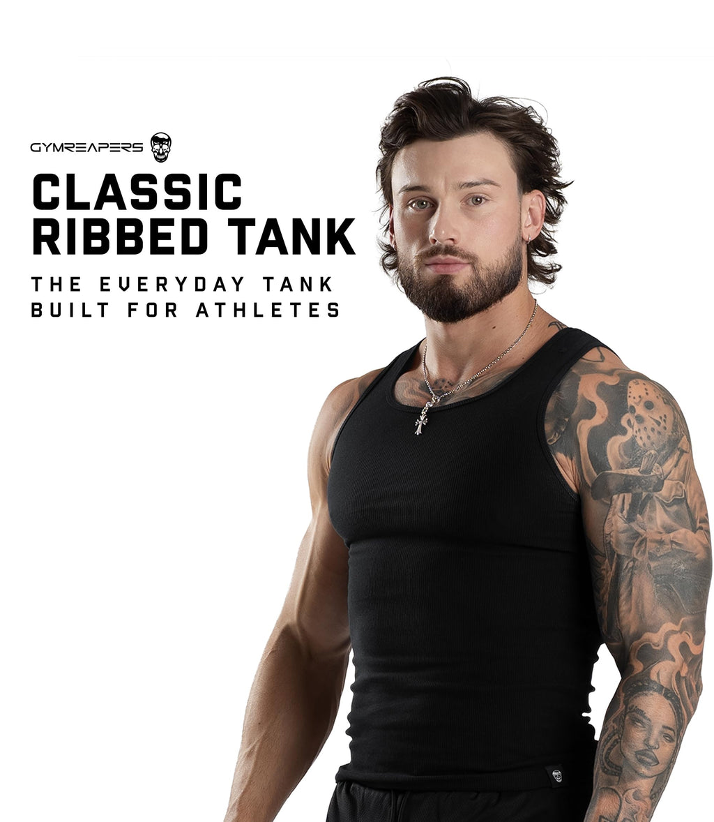 Men's 3 Pack Ribbed Compression Tank Tops