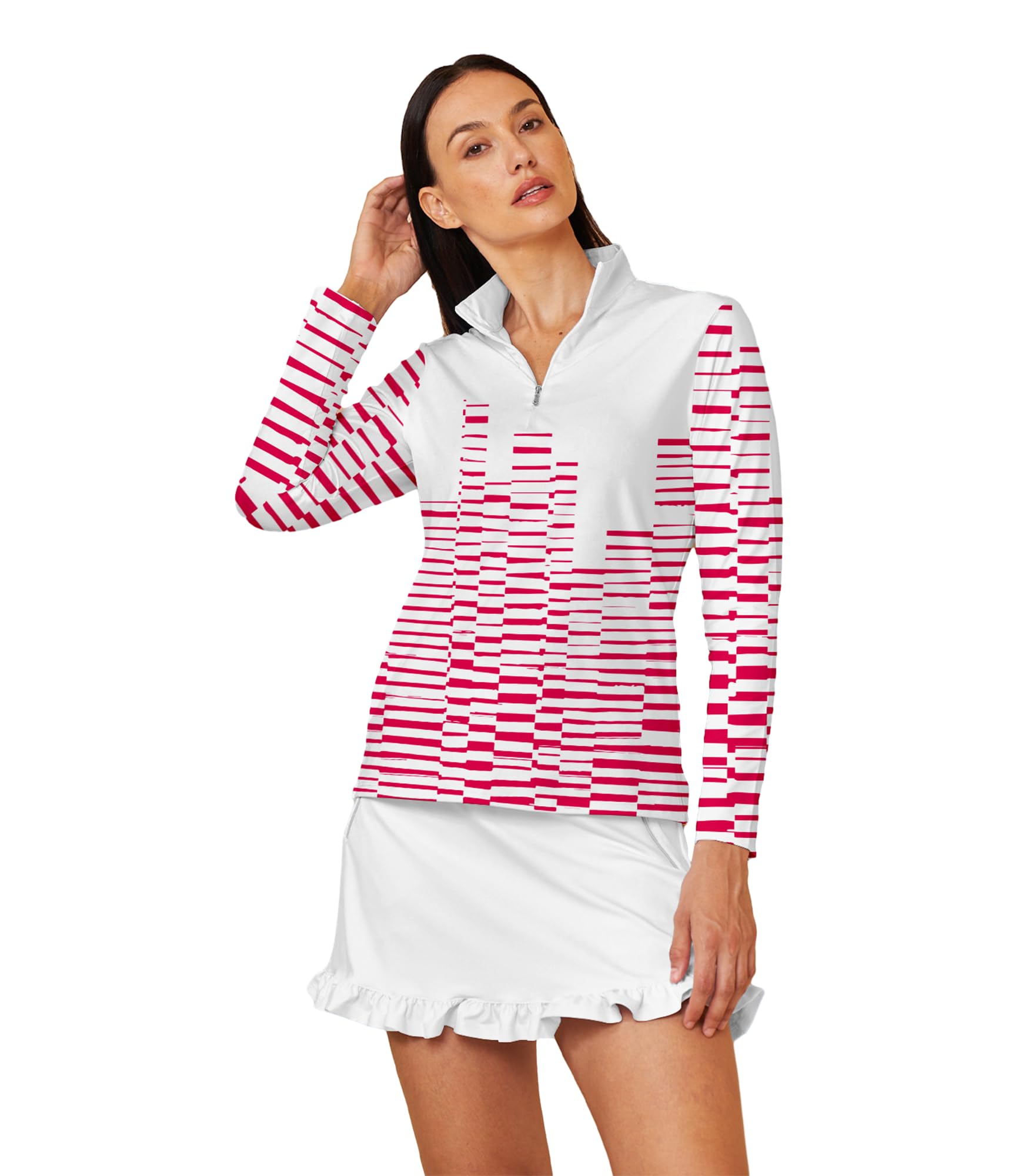 Golf Shirts for Woman UPF 50+ Sun Protection Quick Dry Lightweight Long Sleeve Polo Shirts for Woman Rash Guard