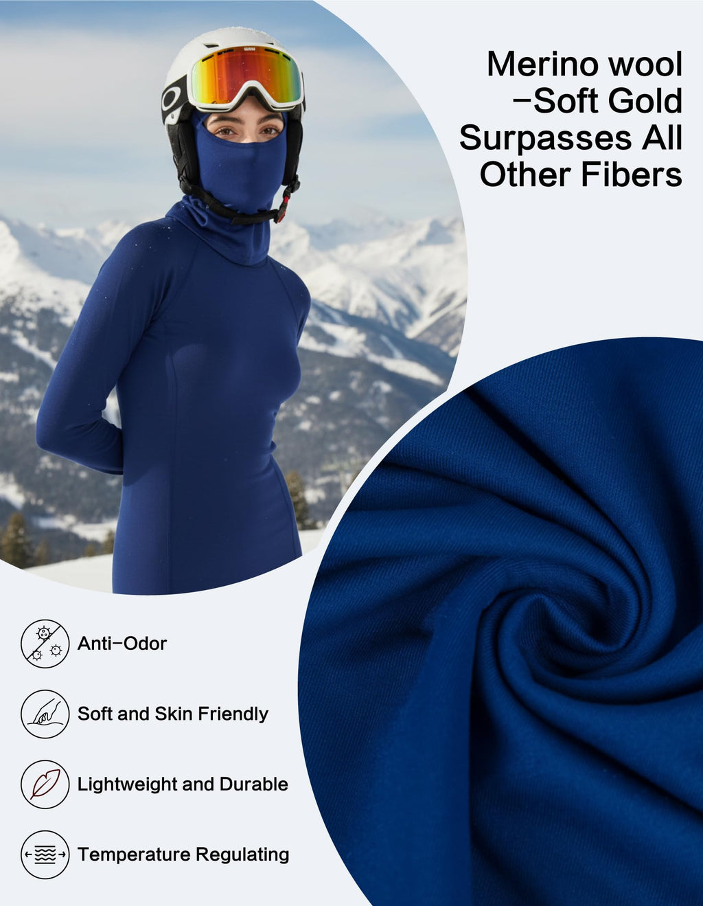 Women's Merino Wool Thermal Base Layer Set