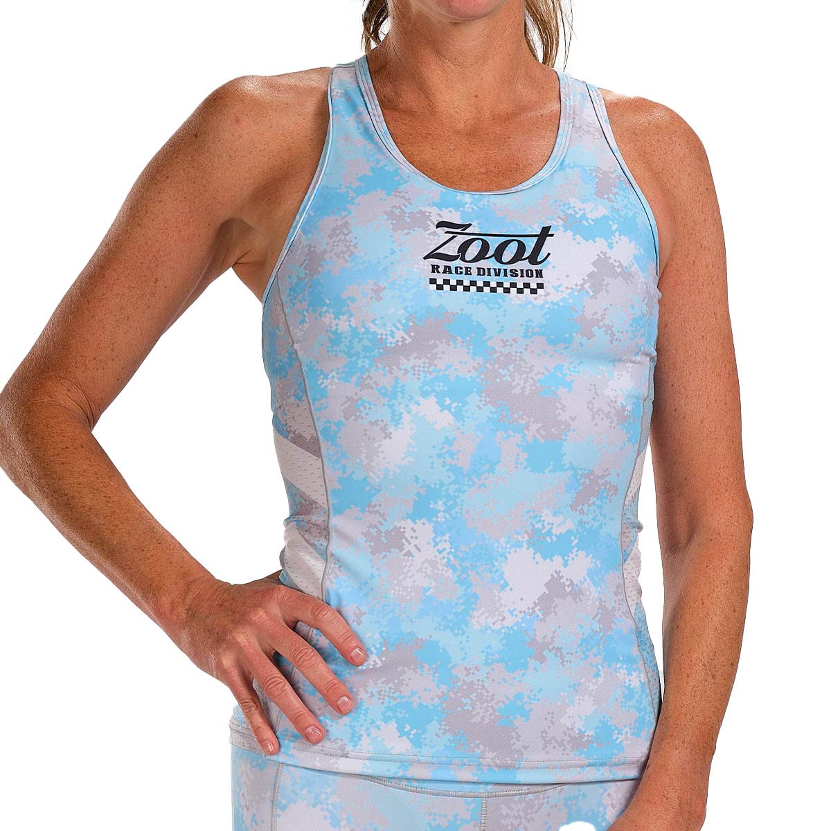 Zoot Women’s LTD Racerback Triathlon Tank Top, Sleeveless Tank for Racing & Endurance Training, Built-in Bra & Rear Pockets