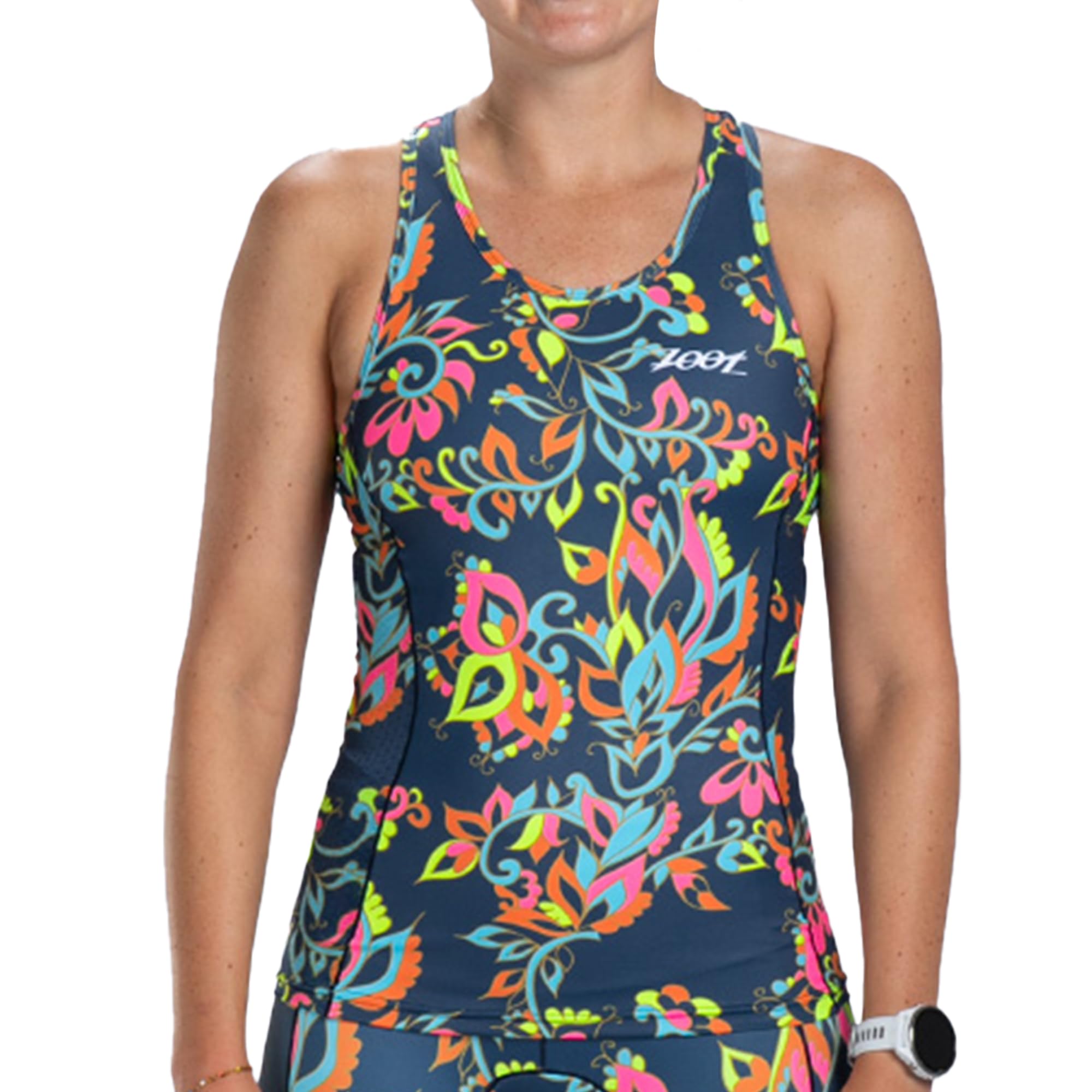 Zoot Women’s LTD Racerback Triathlon Tank Top, Sleeveless Tank for Racing & Endurance Training, Built-in Bra & Rear Pockets