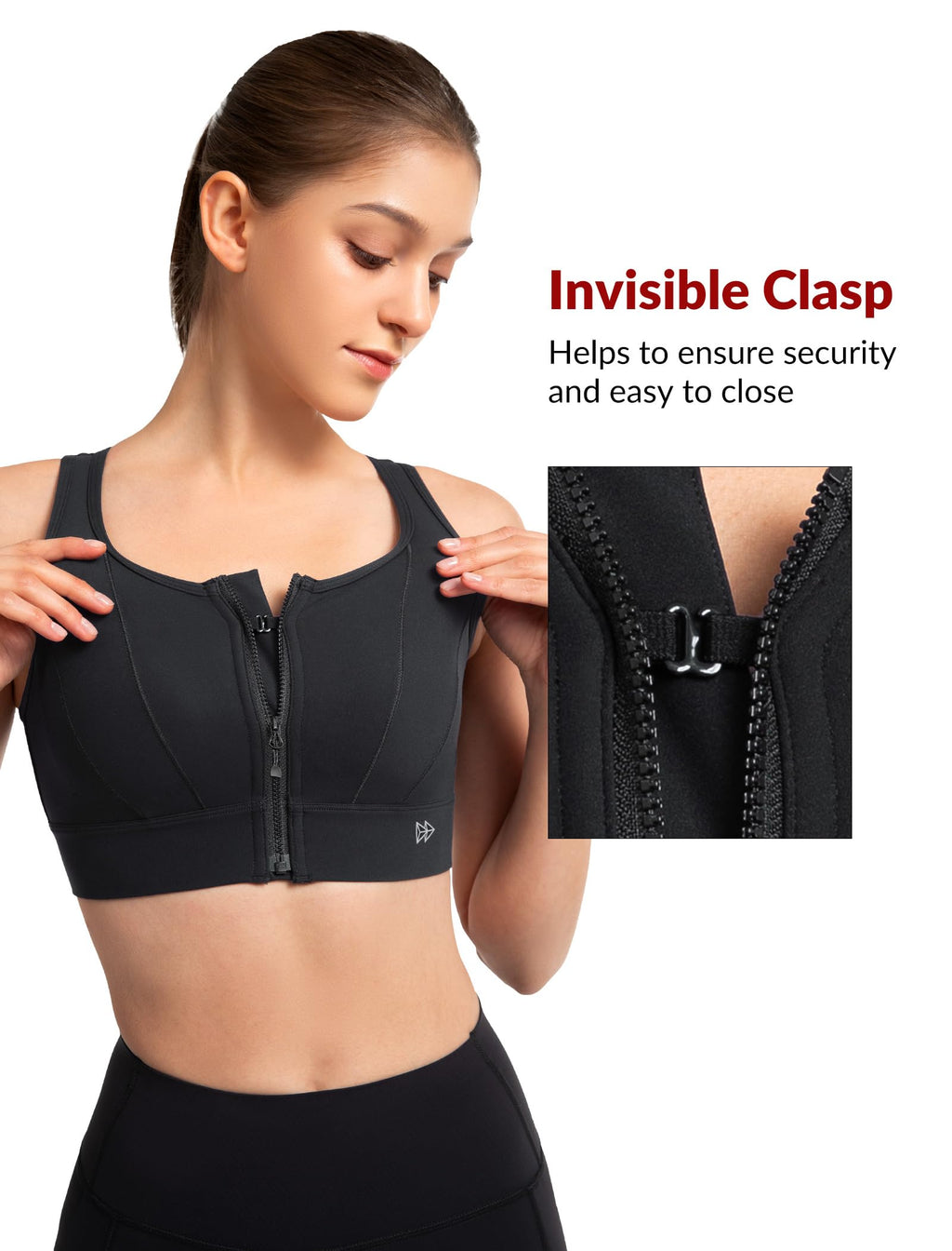 Women's Front Closure High Impact Sports Bra